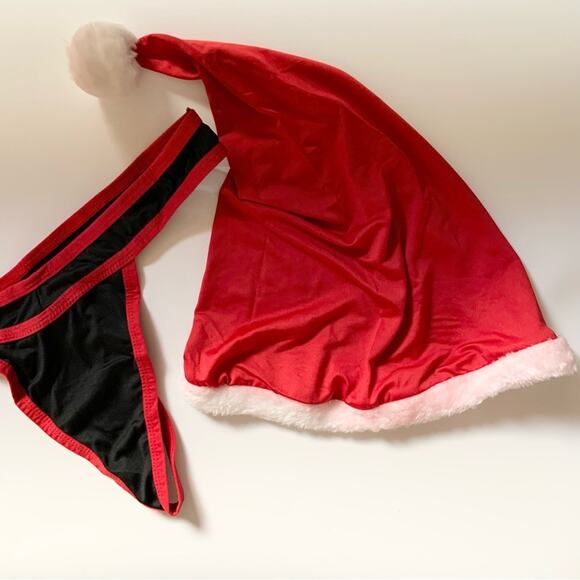 Yandy Santa’s Workshop Red Santa Apron Lingerie Bow Costume S/M NWT - Picture 12 of 16